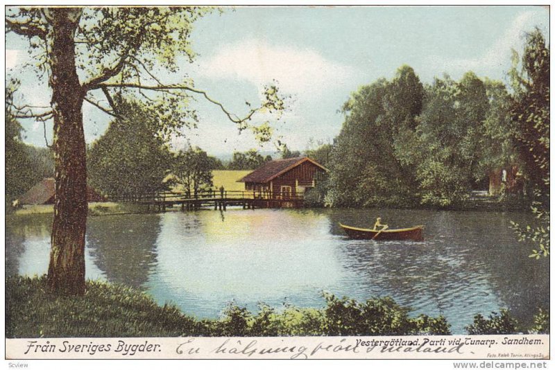 Boating, Fran Sveriges Bygder, Sweden, PU-1903