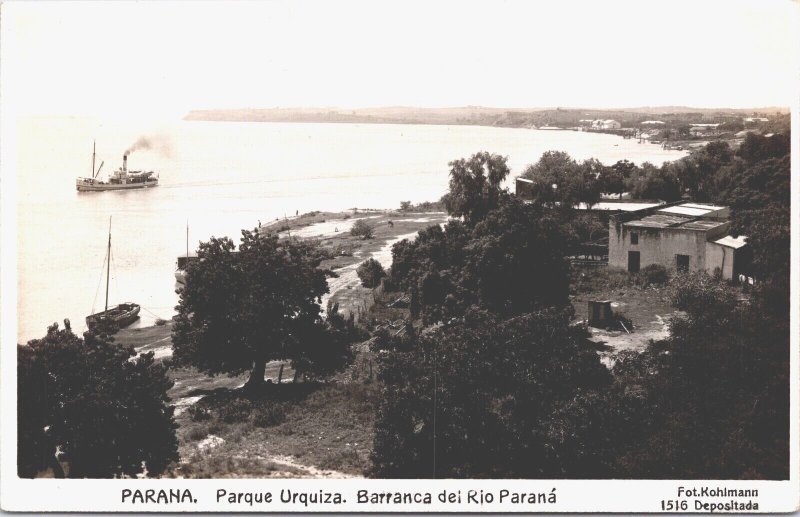 Argentina Parana Parque Urquiza Barranco del Rio Paraná Vintage RPPC 02.99