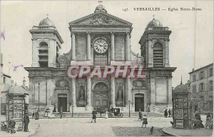 147 Old Post Card Versailles church our lady