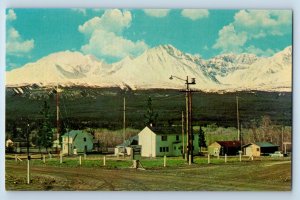 Haines Junction Yukon Canada Postcard Alaska Hiway St. Elias Mountain 1967