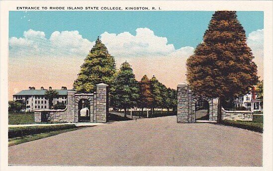 Entrance To Rhode Island State College Kingston Rhode Island