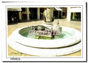 Modern Postcard Nimes Walk Place the fountain sculpture Raysse