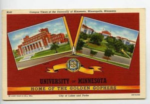 Arkansas A&M College Large Letter Linen Postcard