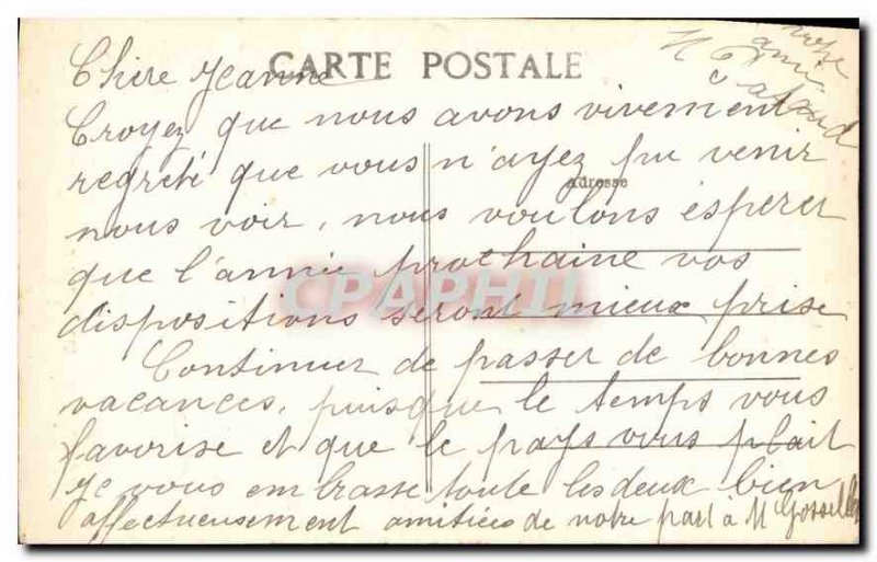 Postcard Old Picturesque Bourganeuf Creuse Valley Orchard