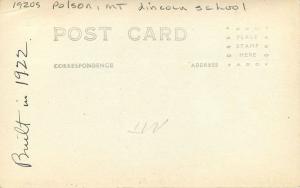Lincoln School 1920s Polson Montana RPPC real photo postcard 10534