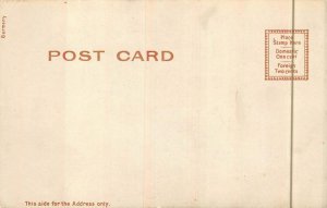 DEBTS TO PAY MAN CANE HOLD TO LIGHT NOVELTY POSTCARD (c.1905)