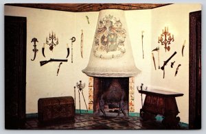 Interior~New York~Corner Fireplace In Dining Room @ Vanderbilt Museum~Vintage PC