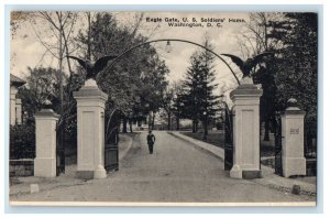 Eagle Gate U.S. Soldiers Military Home Washington D.C. Posted Antique Postcard