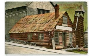 Old Log Cabin Church Juneau Alaska 1910c postcard