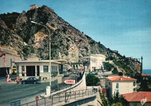 Postcard La Frontiere Franco Italienne Au Pont Cote D'Azur Menton France