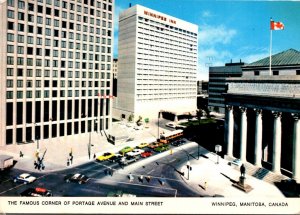 Canada Winnipeg Famous Corner Of Portage Avenue and Main Street 1977