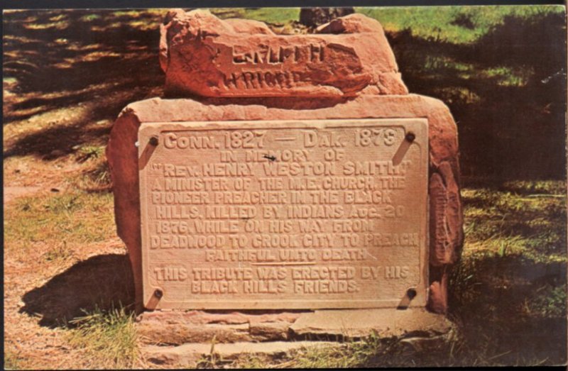 South Dakota DEADWOOD Preacher Smith's Grave - Chrome