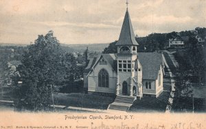 Vintage Postcard 1907 Presbyterian Church Stamford New York Barton & Spooner