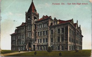 Portland Oregon East Side High School Vintage Postcard C224