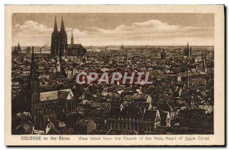 Postcard Old Cologne on the Rhine View taken from the Church of the Holy Hear...