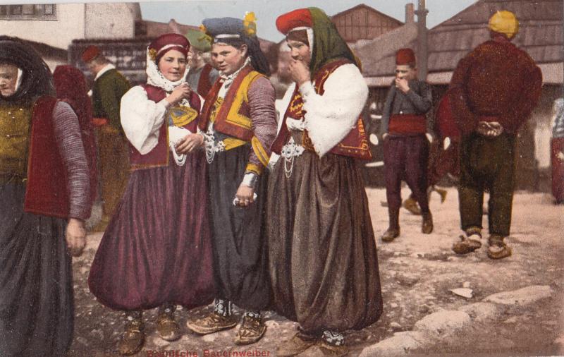 B80502 bauernwelber women costume  types  bosnia front/back image