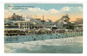 CA - Long Beach. The Beach, Roller Coaster, Bath House ca 1919