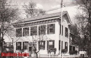 Postcard RPPC Lincoln's Home Springfield IL