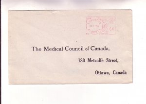 Cover to Medical Council of Canada, Edmonton, 4 Cent Machine Cancel 1953