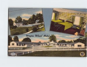 Postcard Wagon Wheel Motel Alexandria Virginia USA