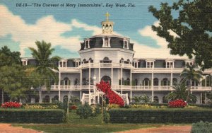 Vintage Postcard The Convent of Mary Immaculate Landscaped Key West Florida FL