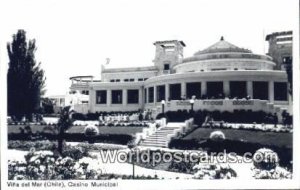 Real Photo Casino Municipal Vina del Mar Chile, Chilean, de Chile Unused 