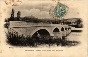 CPA IGUERANDE Pont sur la Loire reliant Melay et IGUERANDE (680052)