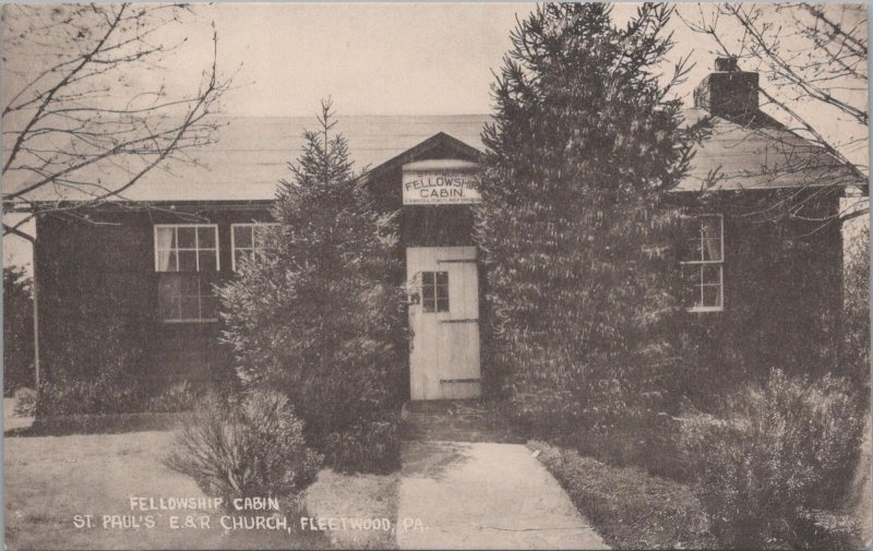 Postcard Fellowship Church St Paul's E & R Church Fleetwood PA