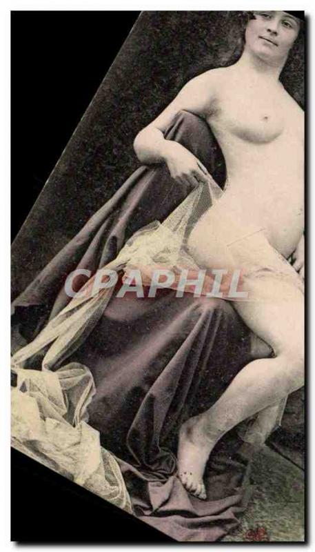 Postcard Old Woman naked erotic