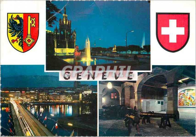 Modern Postcard Geneva