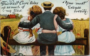 Man Women 'This Rest Cure Takes Up So Much Of My Time' c1908 Postcard G98