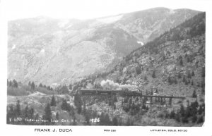 RPPC Georgetown Loop, Colorado Railroad Train Duca Littleton Vintage Postcard