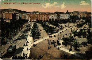 CPA Espagne BARCELONA - Plaza de Cataluna (304445)