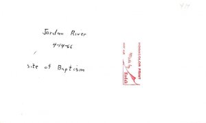 Site of baptism Jordan River Jordan Non Postcard Backing 