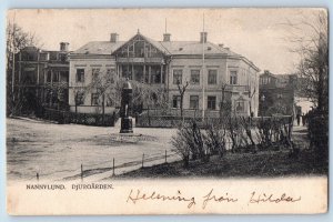 Stockholm Sweden Postcard Nannylund Djurgarden Island 1907 Posted Antique