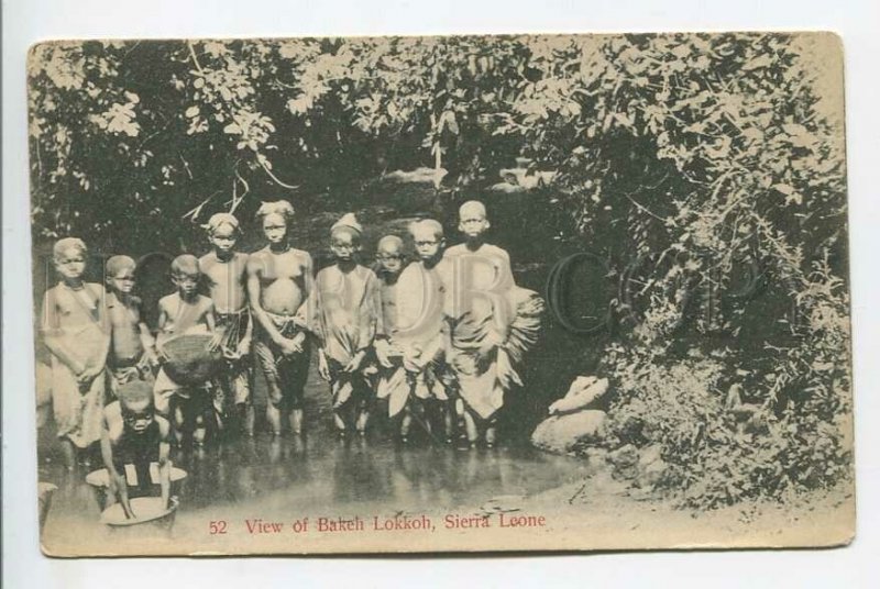 438955 AFRICA Sierra Leone Nude Girls & boys view of Bakeh Lokkoh postcard