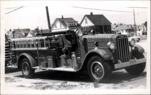 Eagleswood Ocean County NJ New Jersey Fire Engine 1950s Real Photo Postcard