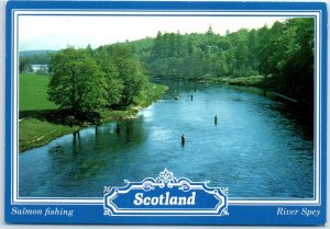 Postcard - Salmon Fishing, River Spey - Scotland