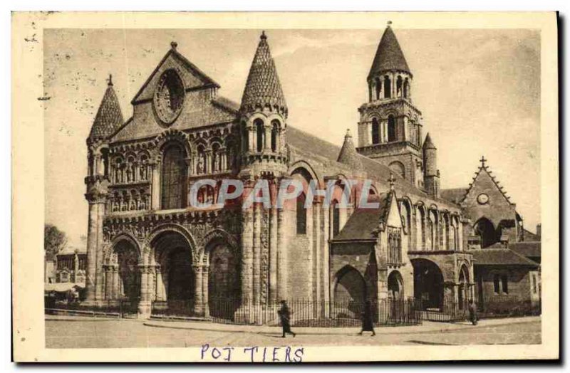 Old Postcard Poitiers Church of Our Lady the Great