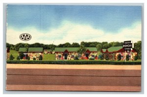 Vintage 1950's Advertising Postcard New Haven Courts Route 66 Springfield MO