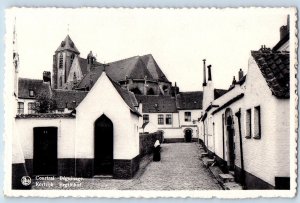 Kortrijk Belgium Postcard Beguinage Buildings View  c1930's Posted Vintage