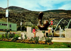Canada British Columbia Trail Fountain Donated By Italian Residents On 1967 B...