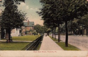 Postcard West Main Street Titusville PA