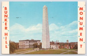 Boston Massachusetts~Air View Bunker Hill Monument~Vintage Postcard