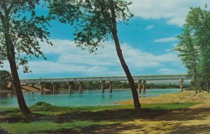 Turbotville PA Pennsylvania I80 Twin Bridges West Branch Susquehanna - pm 1963