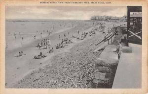 Brant Rock Massachusetts Fairbanks Park Beach View Antique Postcard K91165