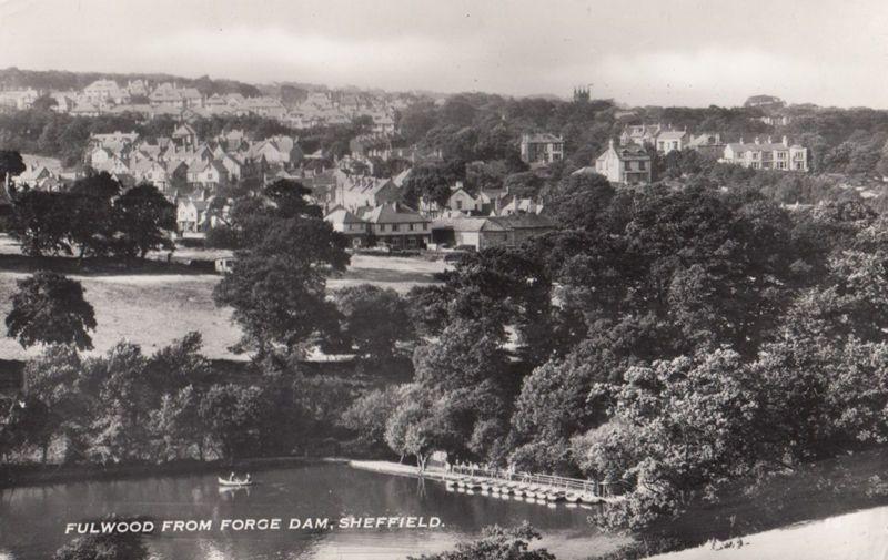 Fulwood from Forge Dam Stunning Yorkshire Real Photo Postcard