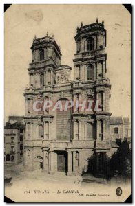 Old Postcard Rennes La Cathedrale