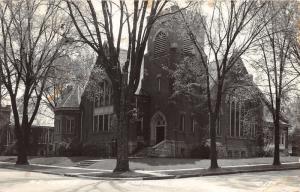 Anamosa Iowa~Methodist Episcopal Church~Vintage Light Above Street~1940s RPPC