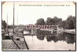 Old Postcard Saint Maur des Fosses La Marne at Creteil Bridge